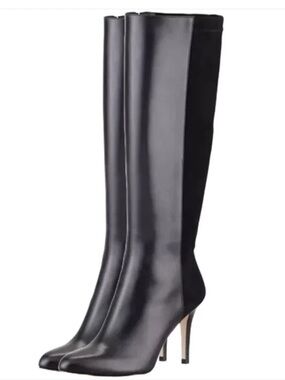 Jimmy Choo Adele stretch-back leather boots in black size 38.5